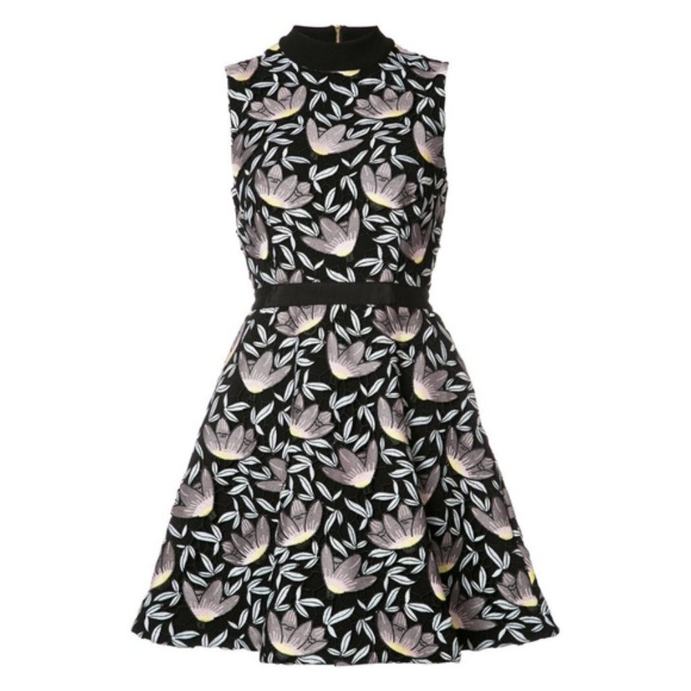 Self-Portrait Peony mini lace dress